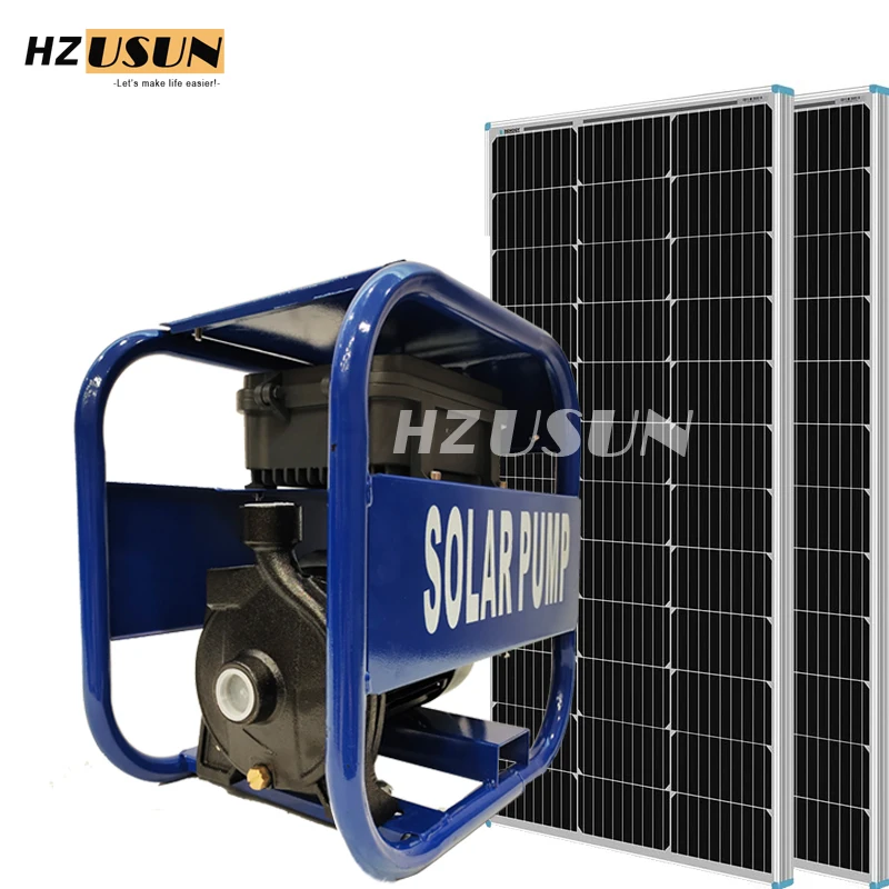 

2 HP 3'' Solar High Flow Water Supply Pressure Booster Irrigation Pump Set Price Portable DC Farm Agriculture River Spray Pump