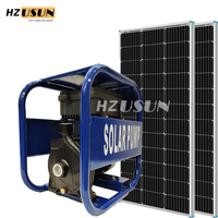 2 HP 3'' Solar High Flow Water Supply Pressure Booster Irrigation Pump Set Price Portable DC Farm Agriculture River Spray Pump