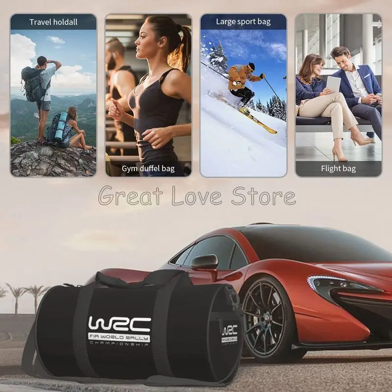월드 랠리 챔피언십 여행 더플백 휴대용 주말 여행 가방 방수 기내 반입 가방 스포츠 짐 요가 가방