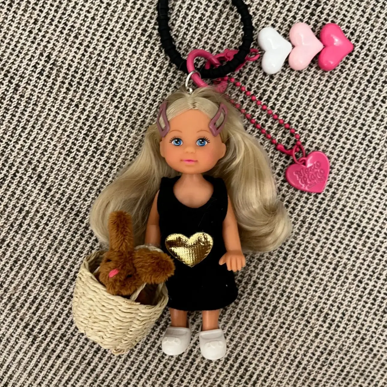 Warm Daily Cute Doll Pendant Hanging Backpack Ornament DIY Change Clothes Bag Charm Car Key Ring Bag Decoration for Doll