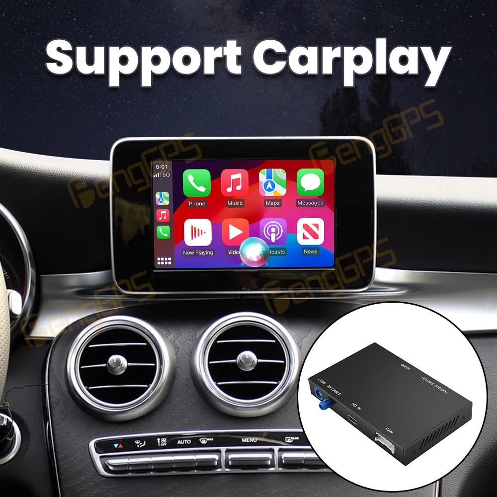 

Android Auto Wireless CarPlay Decoder For Mercedes Benz W166 W176 W205 Mirror Link AirPlay Bluetooth USB Reverse Camera Function