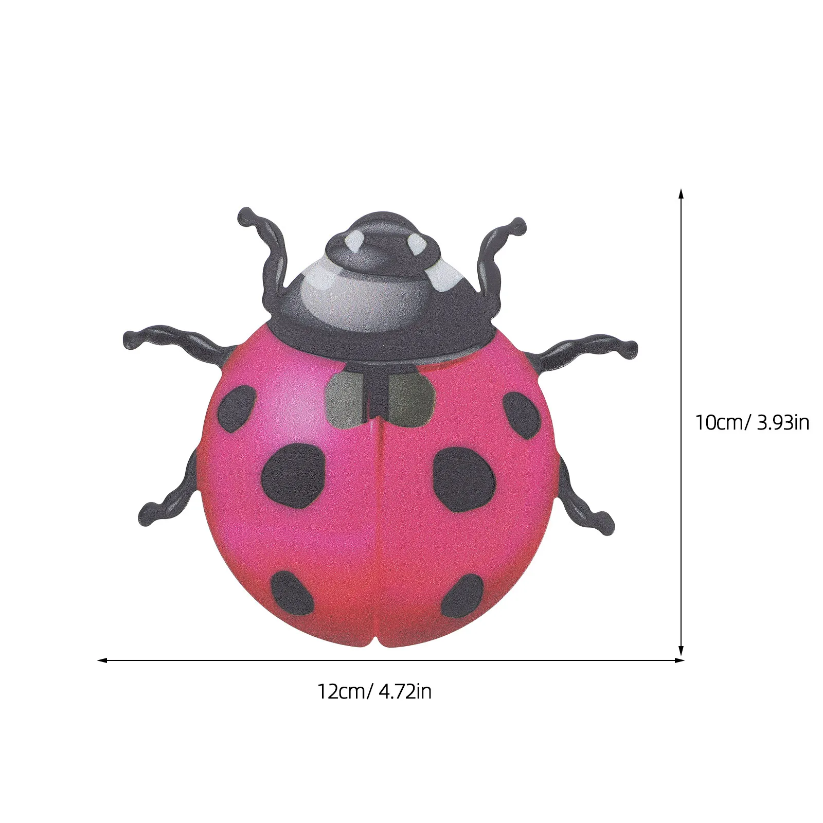 3Pcs Metal Ladybug Wall Art Outdoor Garden Decoration Simulated Ladybug Ornament Patio Yard Wall Sculpture Iron Art Decor