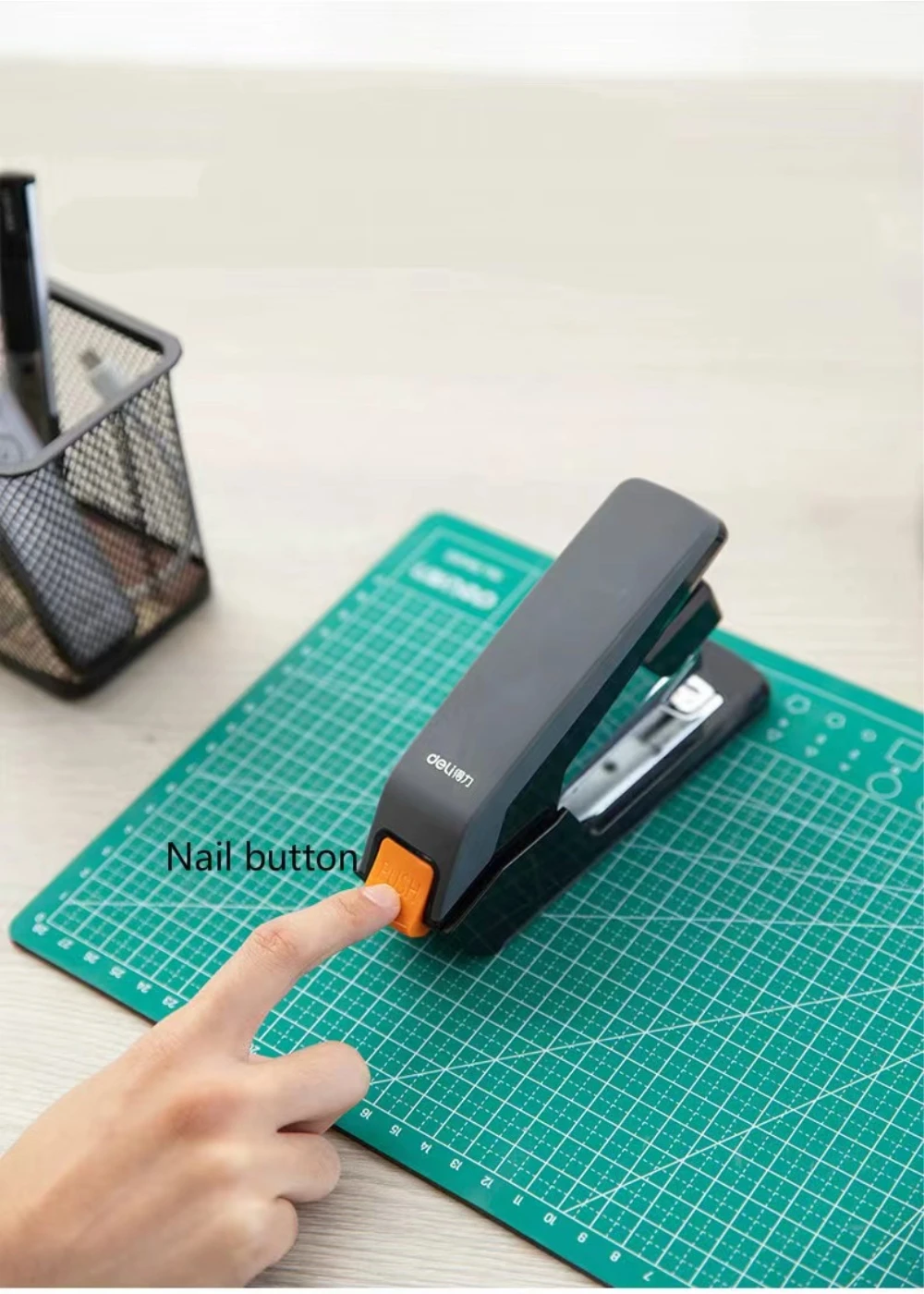 Effortless Desktop Stapler, 40-50 Sheet Capacity, One Finger  Stapling, Easy to Load Ergonomic Heavy Duty Stapler