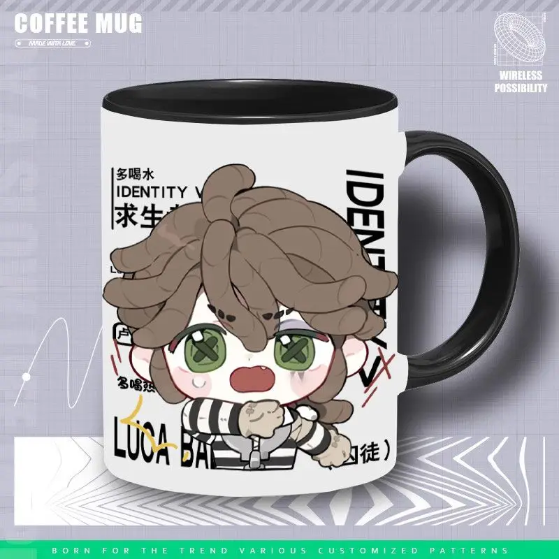 แก้วกาแฟเซรามิคลายพิมพ์น่ารัก รุ่น Q Version ลายเกมอนิเมะ Anime Identity V Bloody Queen Embalmer Reporter Prisoner ของขวัญปี 2025