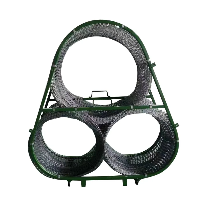 شبكة حاجز مقاومة للانفجار، شبكة سلكية شائكة من نوع ثعبان البطن، ثلاث أسطوانات على شكل منتج، أسطوانة محمولة، حاجز الطريق، النمل