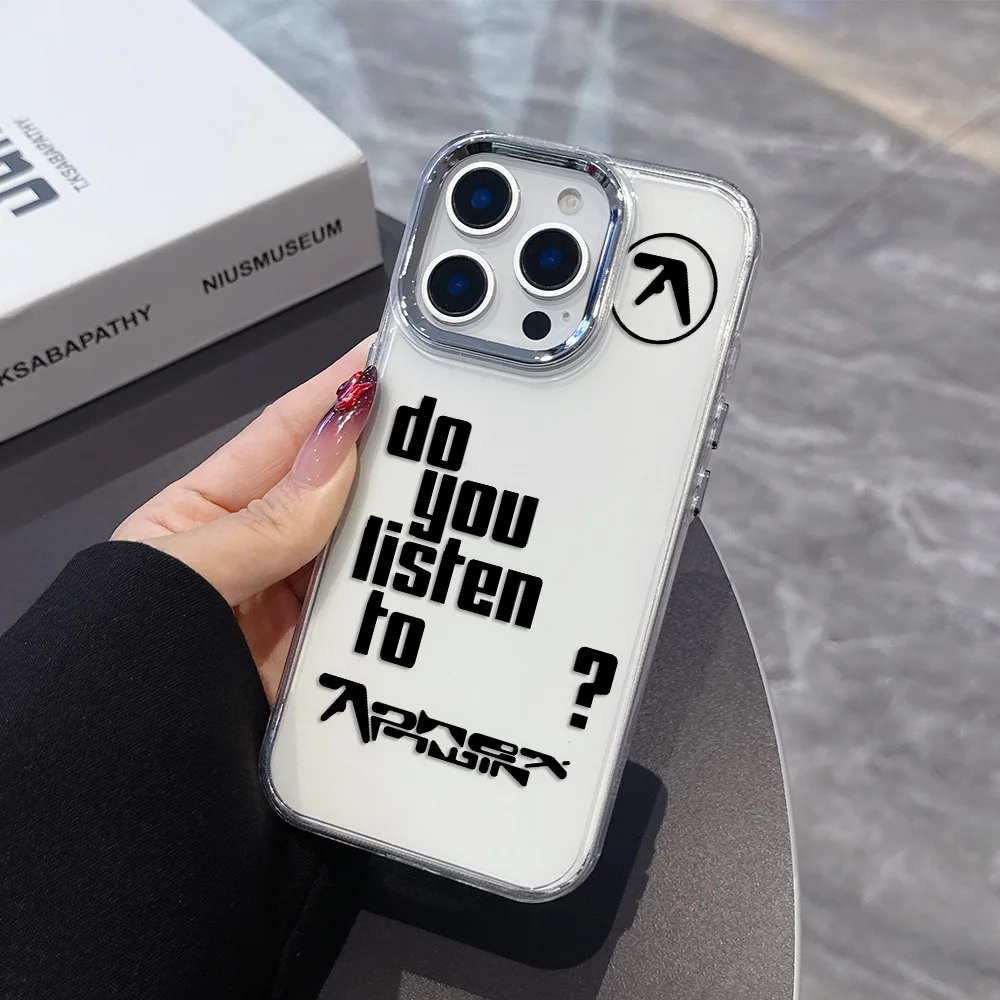 Aphex Twin Phone Case For iPhone 17 16e 16 15 14 13 12 11 mini Pro Max X XR XSMAX 8 7 Air Plus Transparent Soft Cover - náhled 3