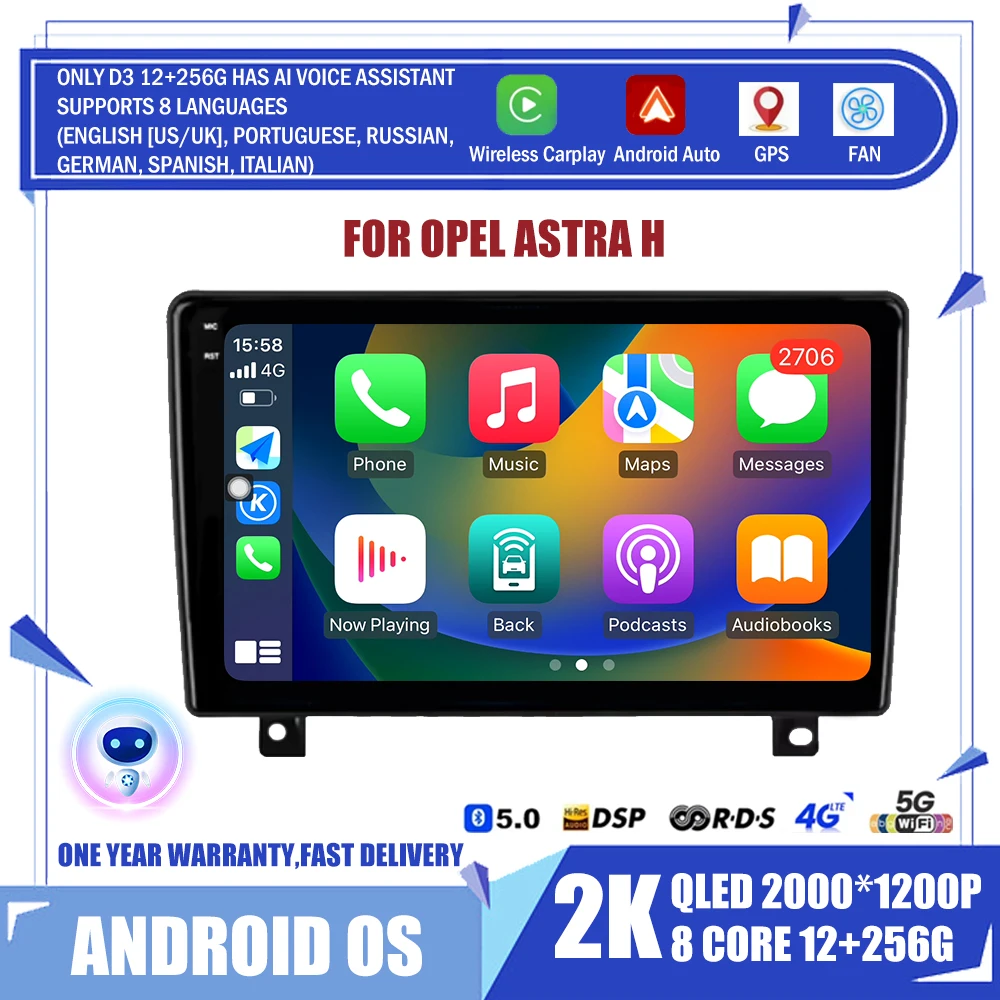 Android Car Stereo Unit Multimedia Radio For Opel Astra H 2006 - 2014 Video Player GPS Wireless Carplay Android Auto No 2din DVD