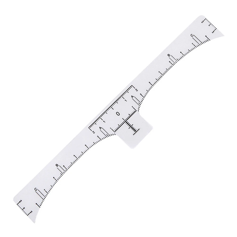 100Pcs Eyebrow Ruler Positioning Curved Shaper Ruler Precise Measuring Tool for Microblading Professional