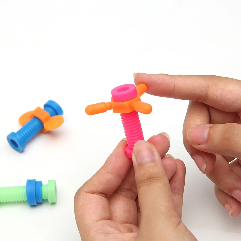 4 Sets Of Educational Screw Toys For Children Pressure-reducing Rotating Screw Children's Screw Toys Plastic Educational Toys