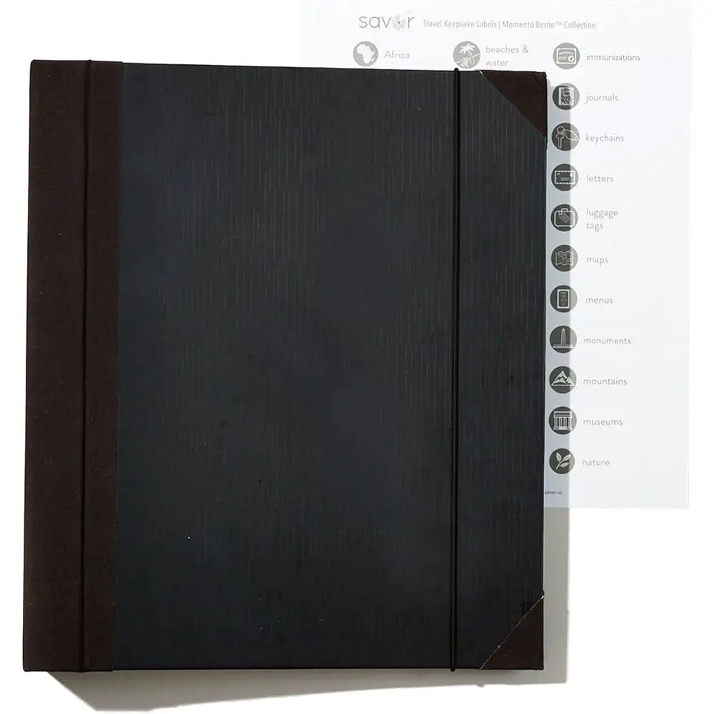 2025 Edition Folio™ Deluxe Acid-Free Cloth Binder with 13 Expandable Pockets for Home Document Organization - Black