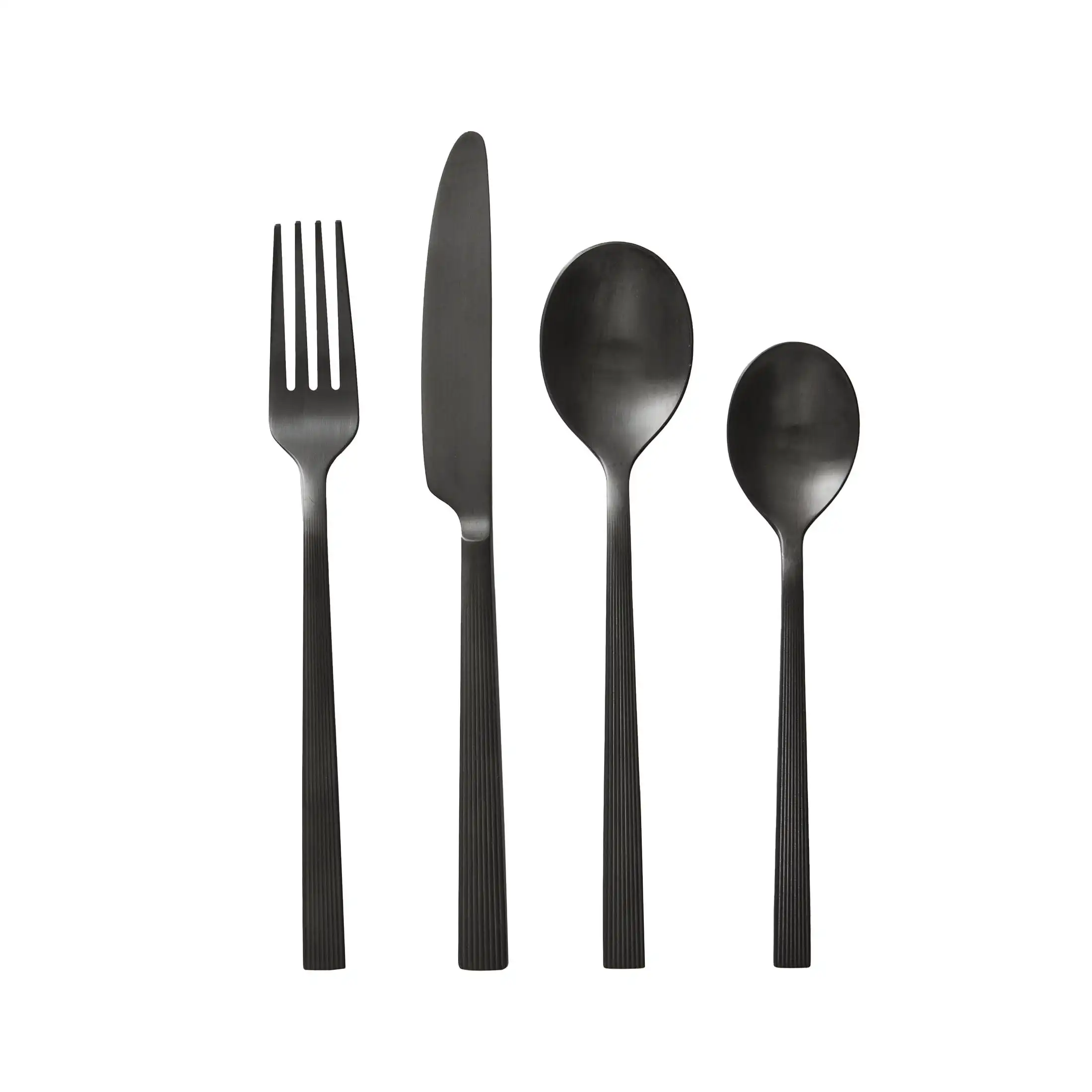 

16-Piece Black Stainless Steel Flatware Set (Service for 4)
