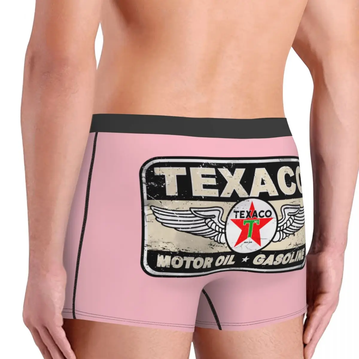 Custom Male Cool Vintage Texaco Sign Underwear Boxer Briefs Soft Shorts Panties Underpants