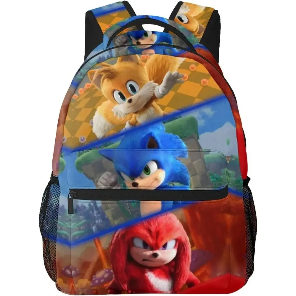 3D Double-sided Printing Hedgehog Sonic Sonic Elementary and Middle School Students Schoolbag Children's Backpack Mochila