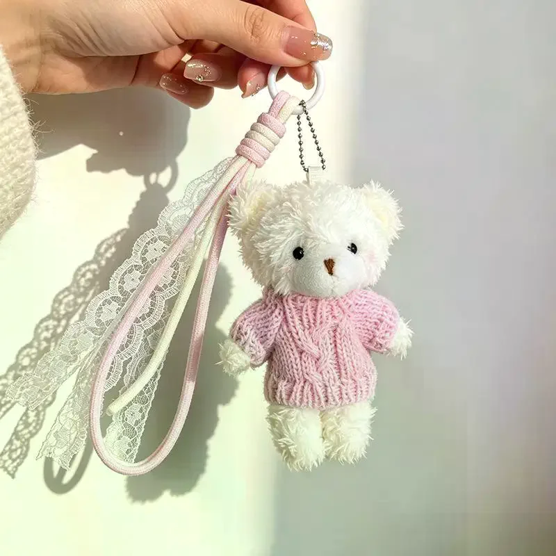 Women's Bag Charms Cute Korean Cartoon Kawaii Sweet Kawaii Plush Bag Accessories Multifunctional Keychain Pendants