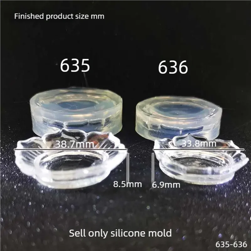 DIY Handcraft Mini Lotus shaped plate Epoxy Resin Mold Food Play Miniature Pinching Mould Epoxy Resin Mold UV Resin Moldse - Image 2