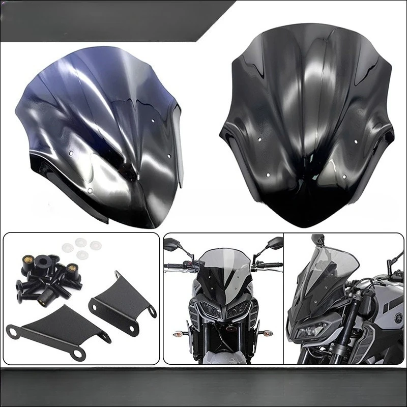 

Windshield / Wind Deflector / Windscreen for Yamaha MT-09 / MT09 (2017-2020 Model Years) - Motorcycle Accessory