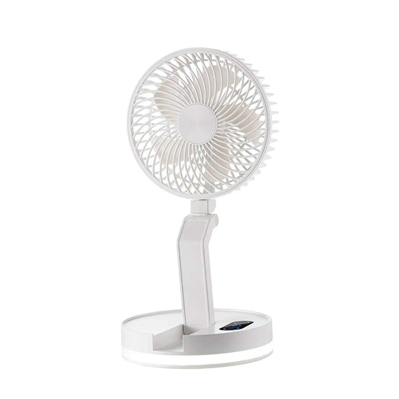 Ventilador de escritorio con 3 velocidades, aparato de refrigeración silencioso, giratorio, ajustable, pequeño, para el hogar, Camping, oficina, cocina y viaje
