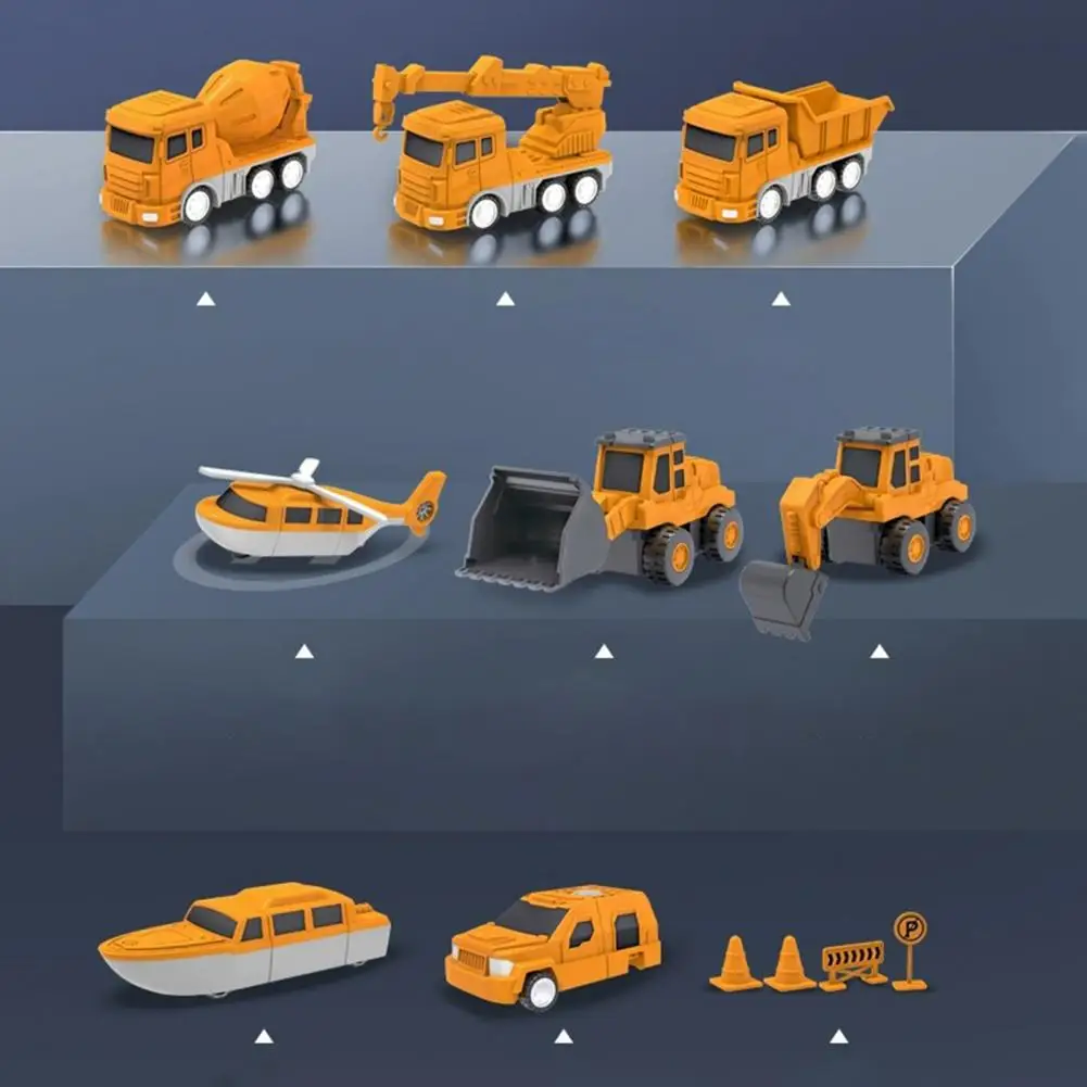 Jouet combiné de voiture magnétique, Robot transformant éducatif, ensemble de jouets pour tout-petits, camion de Construction modulaire magnétique pour garçons