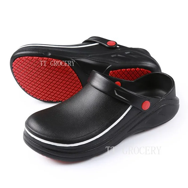 Waterproof Non-slip Chef Shoes for Men Garden Shoes Rubber Sandals Restaurant Working Hospital Nursing Kitchen Work Shoes