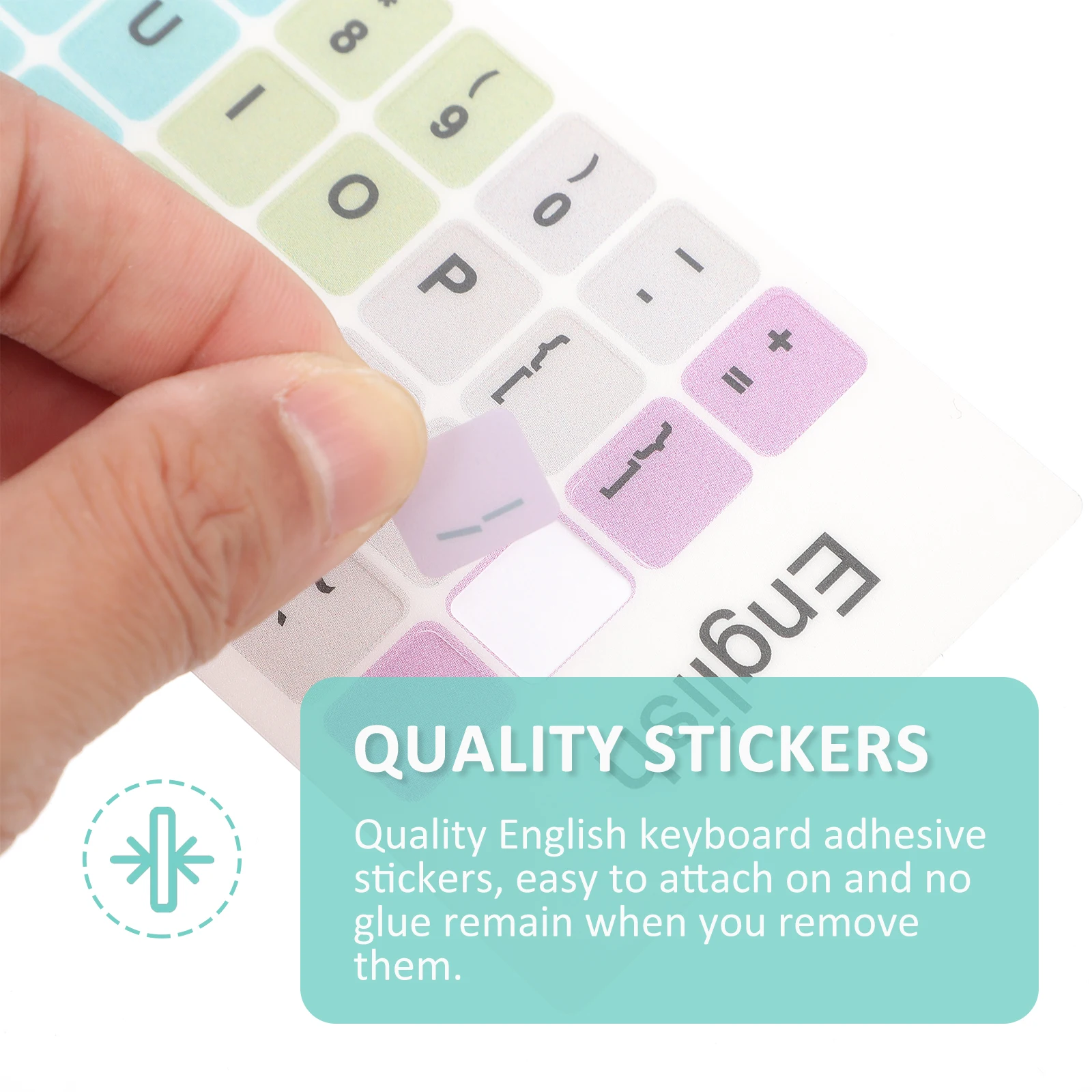 

2-листые наклейки на английском языке, сменные этикетки для ноутбука, универсальные клейкие буквы, съемные многоязычные наклейки для изучения языка, набора текста