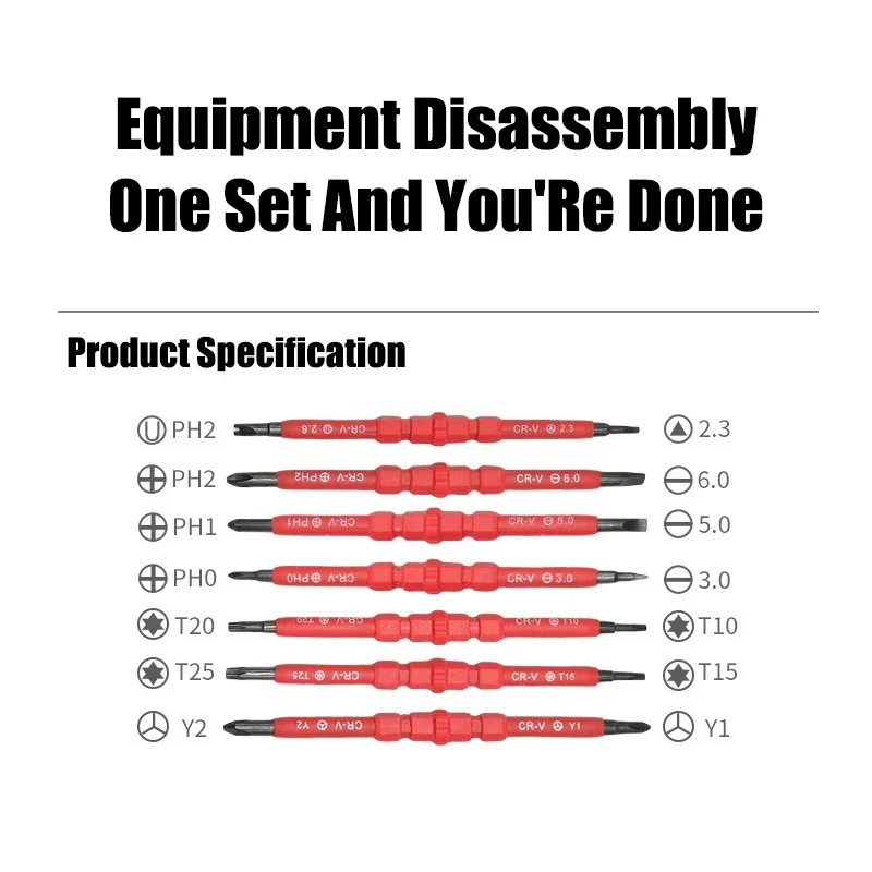 8pcs Insulated Screwdriver Set Electrician Repair Tools Kit Changeable Insulated Screwdrivers With Magnetic Slotted Phillips
