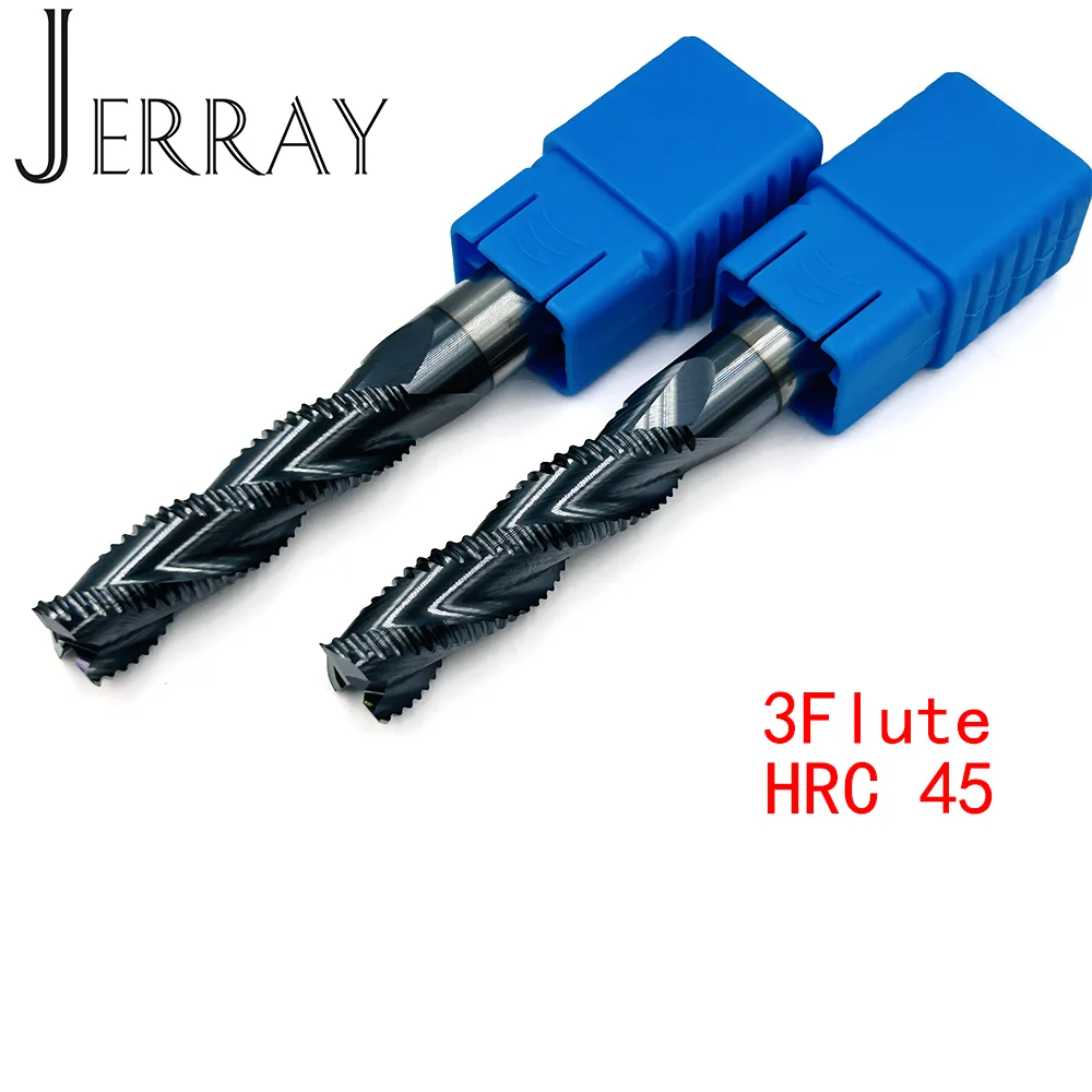 HRC45 3Flutes  D4-16MM  Tungsten Carbide roughing end mill  rough machining cutting tool for metal for aluminium for wood