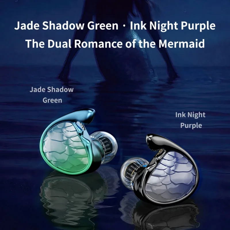 TRN MERMAID HiFi in-Ear Earphone 1DD+1BA+2 Planar Hybrid Driver Music