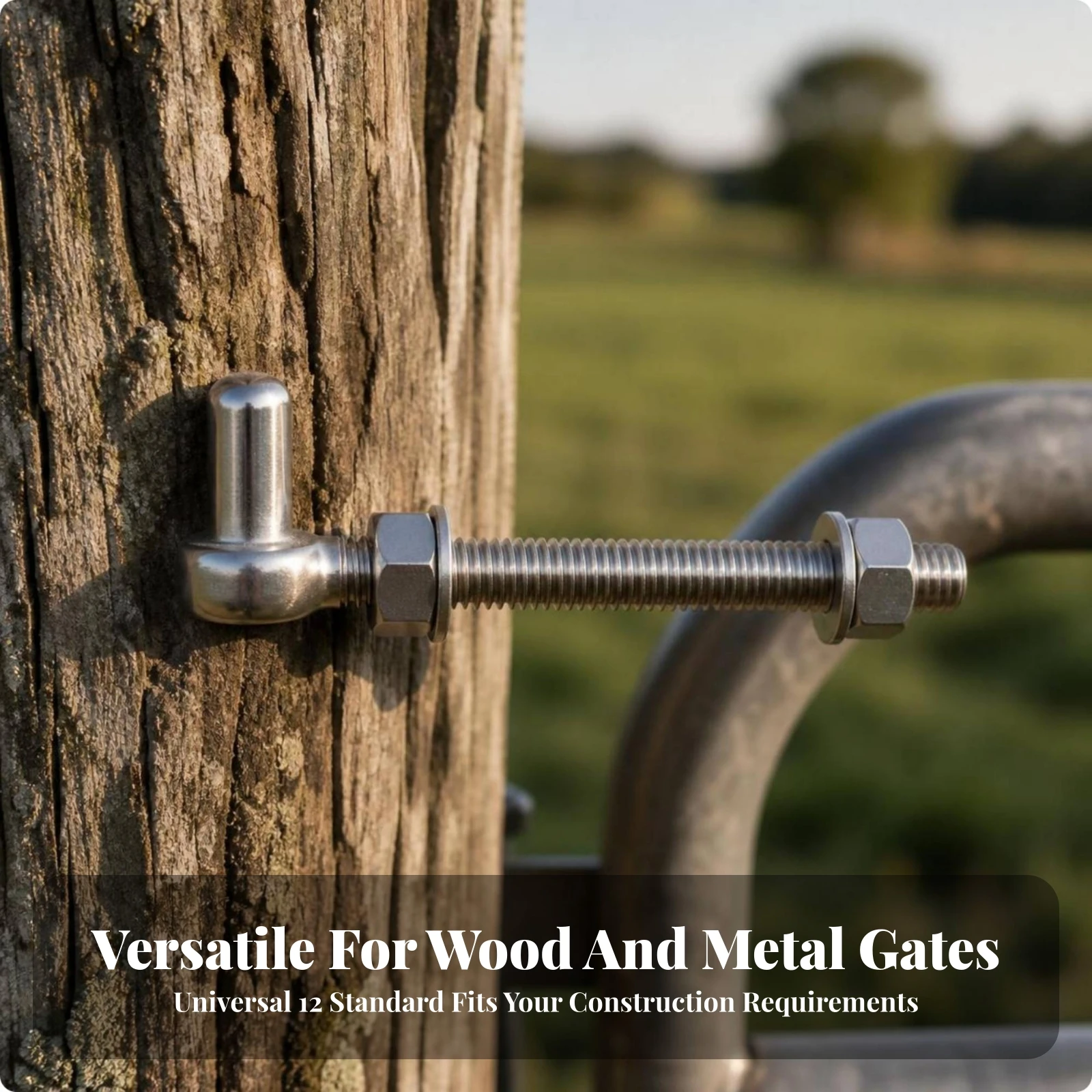 J-Bolt Gate Hinge with Mounting Plate Heavy Duty J-Bolt Gate Hinge for Outdoor Gates, Fences