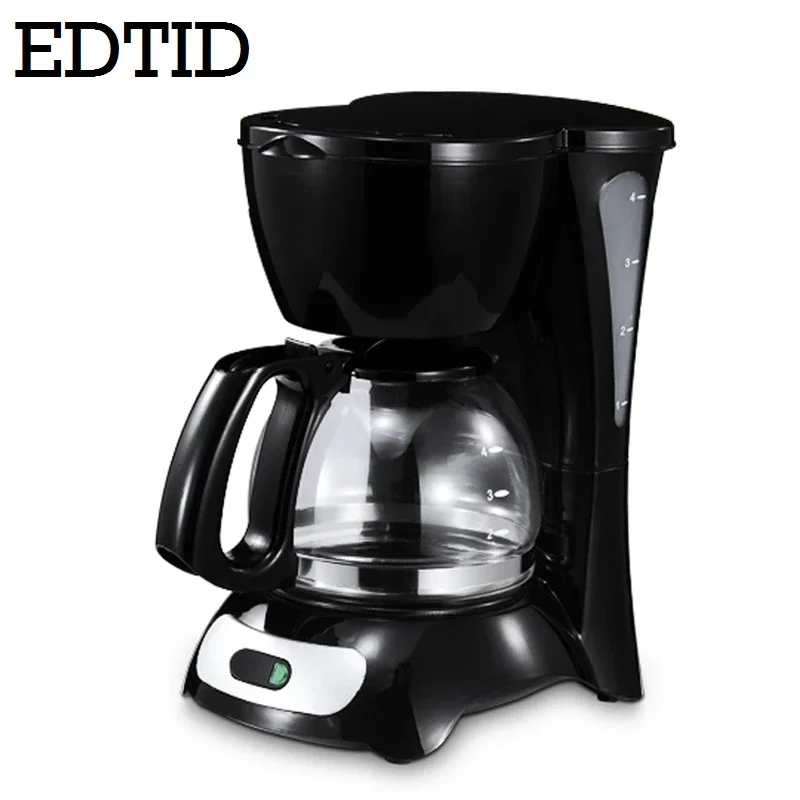 

EDTID Automatic Electric Latte Espresso Coffee Maker Mini 0.6L Moka Drip Cafe American Coffee Brewing Machine Tea Pot Boiler EU