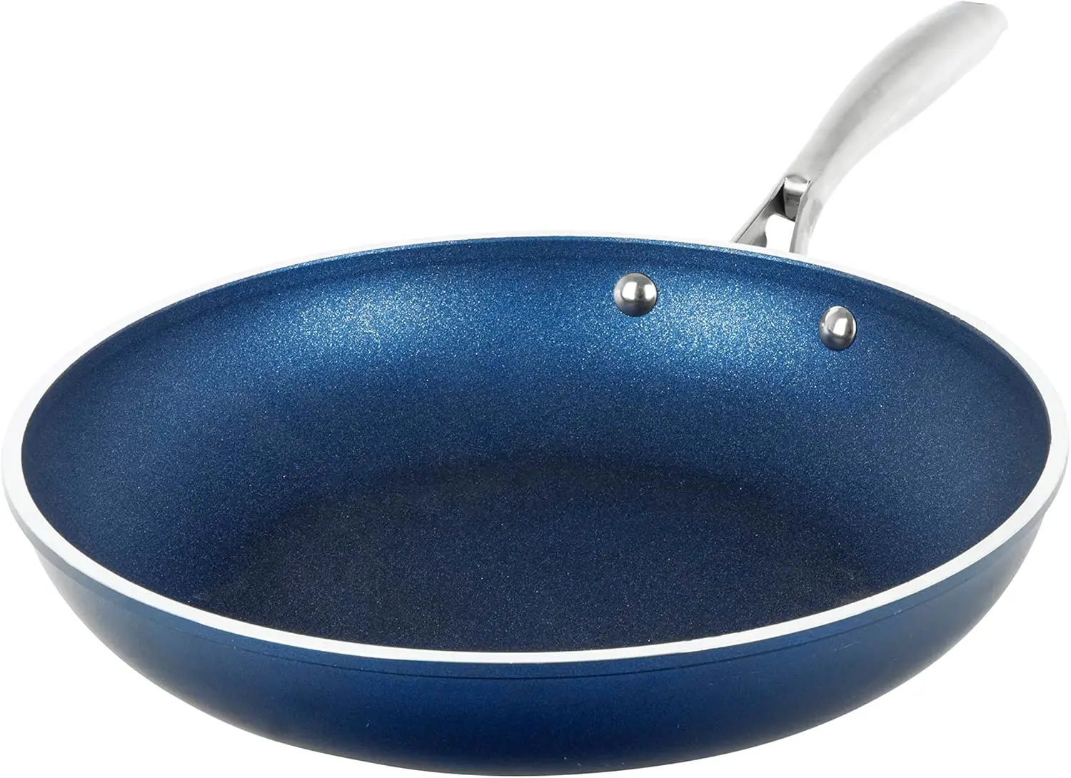 

12 Inch Blue Nonstick Frying Pan with Diamond Coating, Oven & Dishwasher Safe