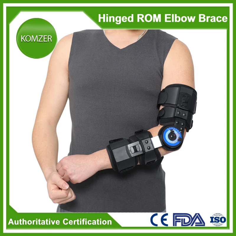 Hinged ROM Elbow Brace, Adjustable Post-Op Stabilizer Splint, Arm Injury Recovery Support Fracture Immobilization Rehabilitation