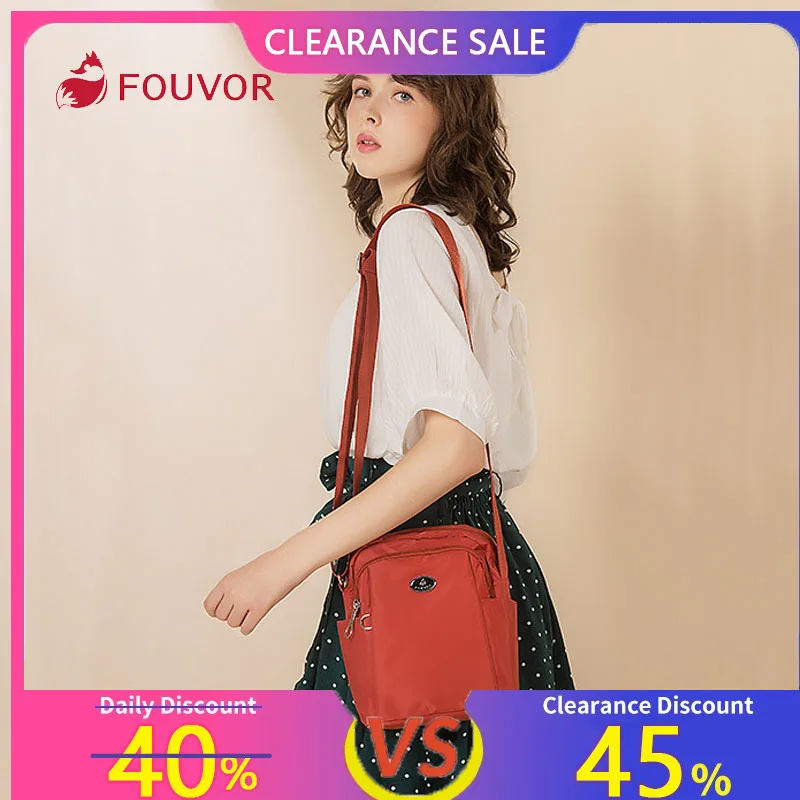 

Fouvor Women Nylon Crossbody Bag Lightweight Durable Adjustable Strap Shoulder Bag Casual Shopping Travel Messenger Bag 2786-06