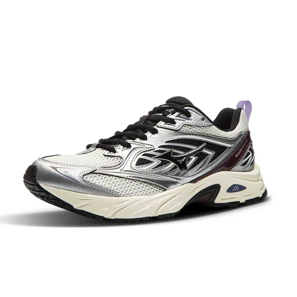 Mizuno FIYI V2 Unisex Low-Top Running Shoes – Silver, Retro Trendy Athletic Style, Tech-Inspired & Versatile D1GH241515