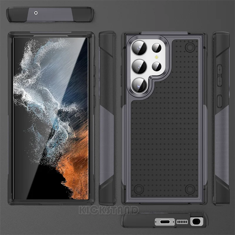 Military-Grade Shockproof Case for Samsung Galaxy A04S A03 Core A13 A23 A53 A73 S22 Ultra 5G S21 FE Cover Hard Anti Impact Shell