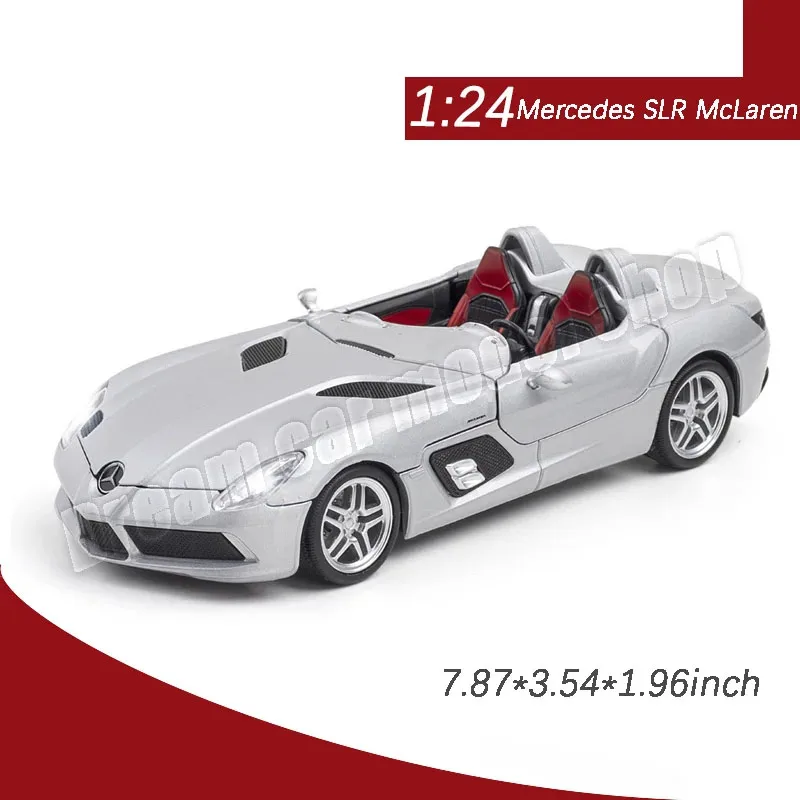 1:24 1:32 Mercedes SLR McLaren Alloy Car Model Children\'s Toys Living Room Decoration Collection Diecast Model Car Holiday Gift