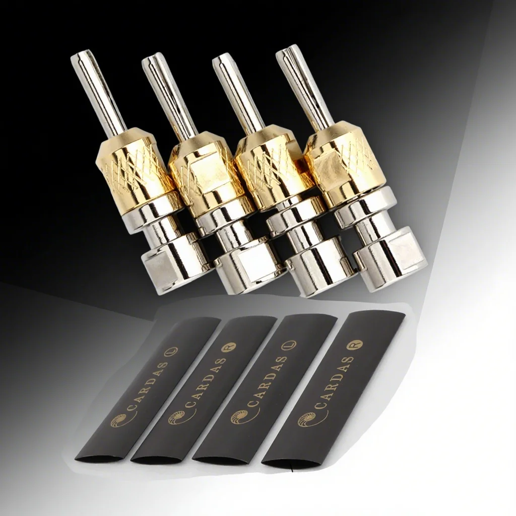 

High Quality Cardas Banana Plug CAB Self Lock Golden Reference Speaker Cables Connector Binding Post Female Socket Jack