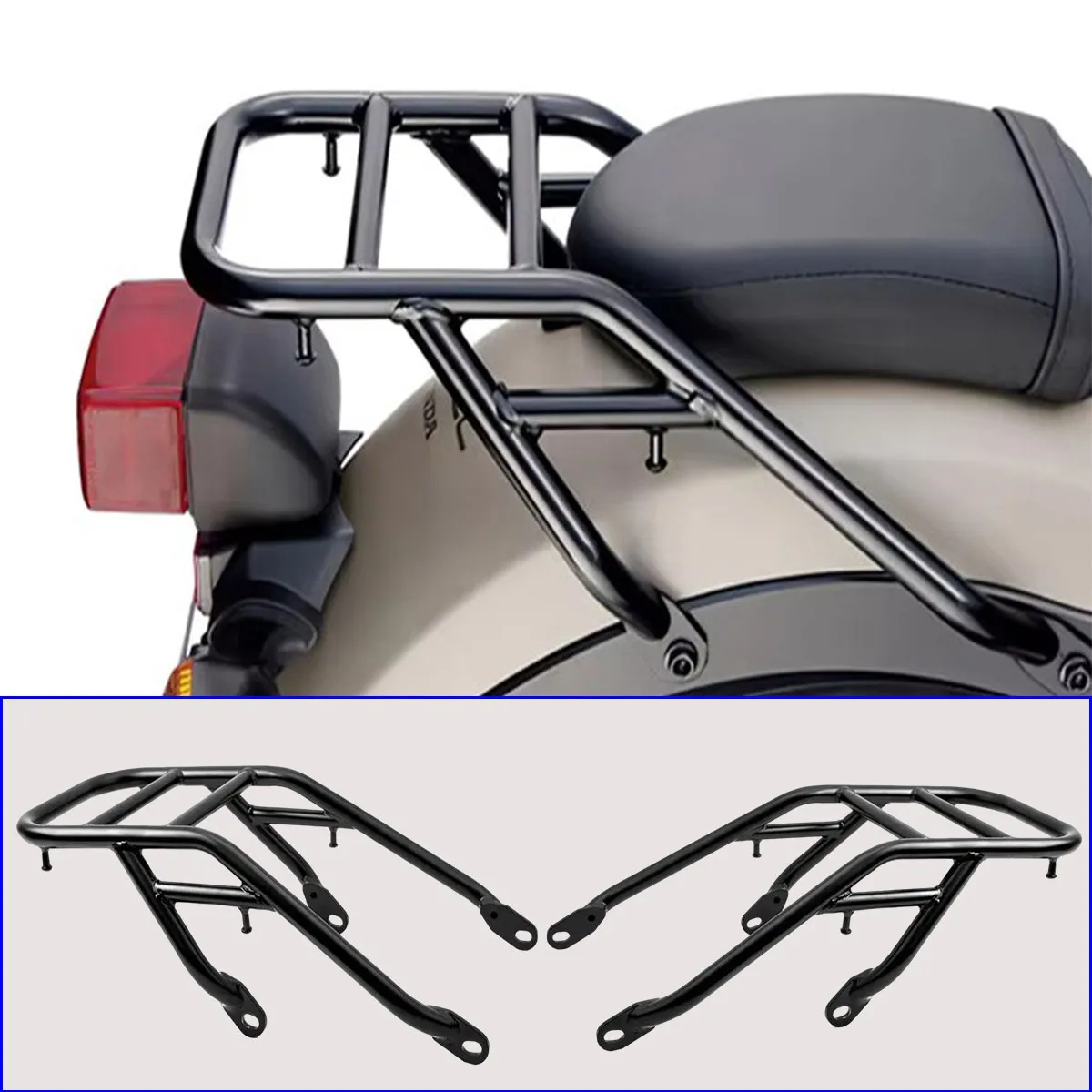 

For Honda REBEL CMX500 CMX300 2016-2020 Accessorie Motorcycle Rear Carrier Cargo Luggage Rack Passenger Grab Handle