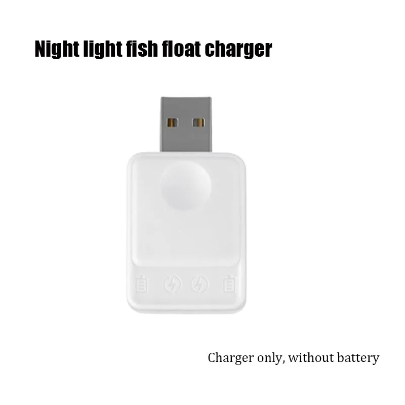 Flutuadores luminosos elétricos portáteis, flutuadores noturnos recarregáveis, acessórios de pesca, bateria CR425