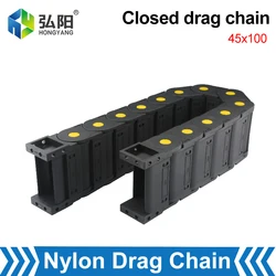 Cable Drag Chain 45*100mm Closed Wire Transmission Cable Slot Drag Chain For CNC Router Machine Tool 3D Printer