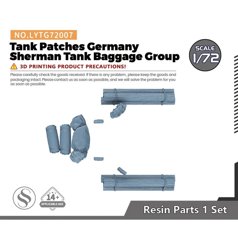 Yao's Studio LYTG007 1/72 Tank Patches Germany Sherman Tank Baggage Group WWII WAR GAMES