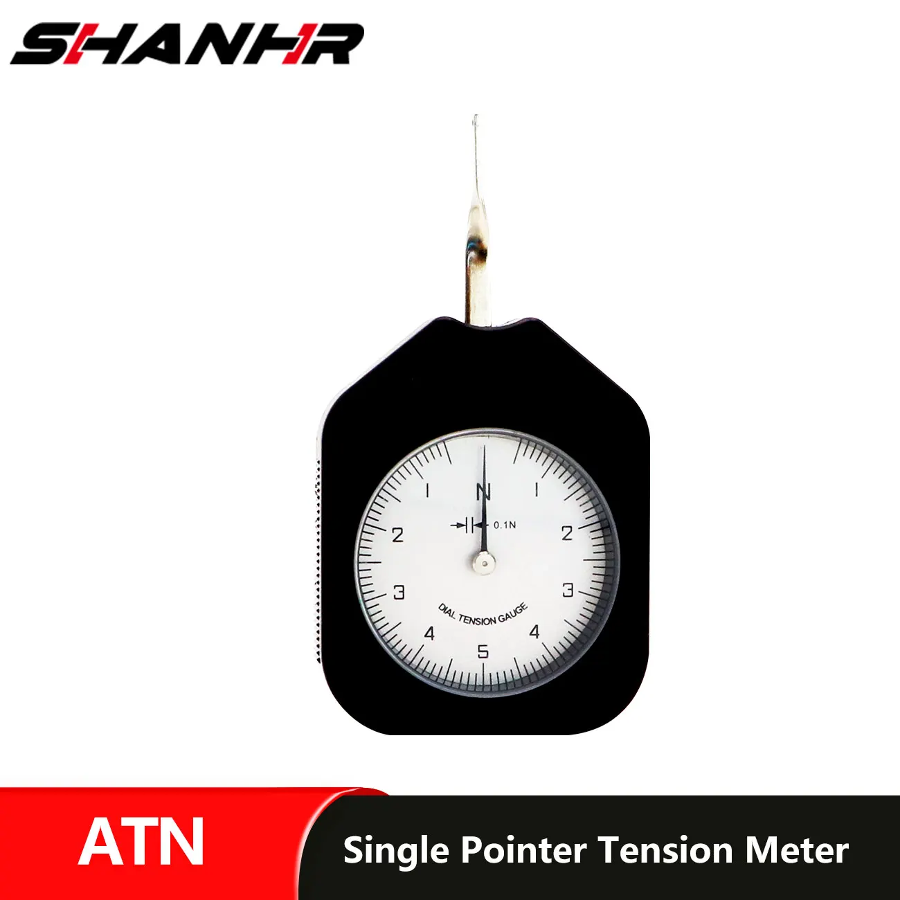 شانHR 0.3N/0.5N/1N/1.5N/3N/5N الطلب مقياس التوتر أدوات قياس القوة مؤشر واحد الطلب التوتر متر #1