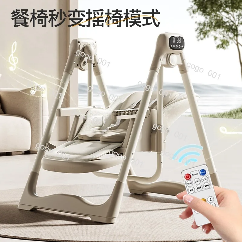 Multi-Function Smart Soothing Baby High Chair, Reclining & Rocking Design for Eating Sleeping, Portable Home Use