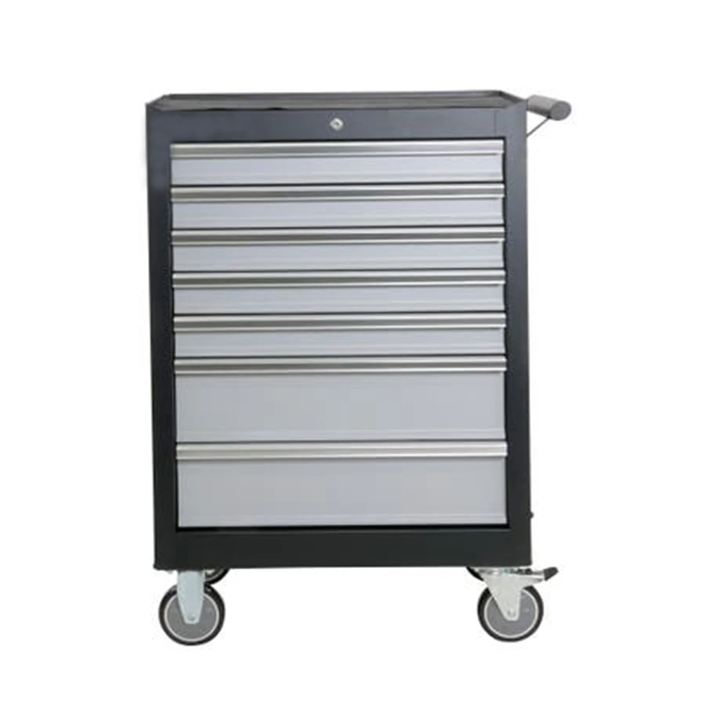 Customizable ODM/OBM Support Grey And Black 7-Drawer Mechanic Tool Cabinet With Wheels