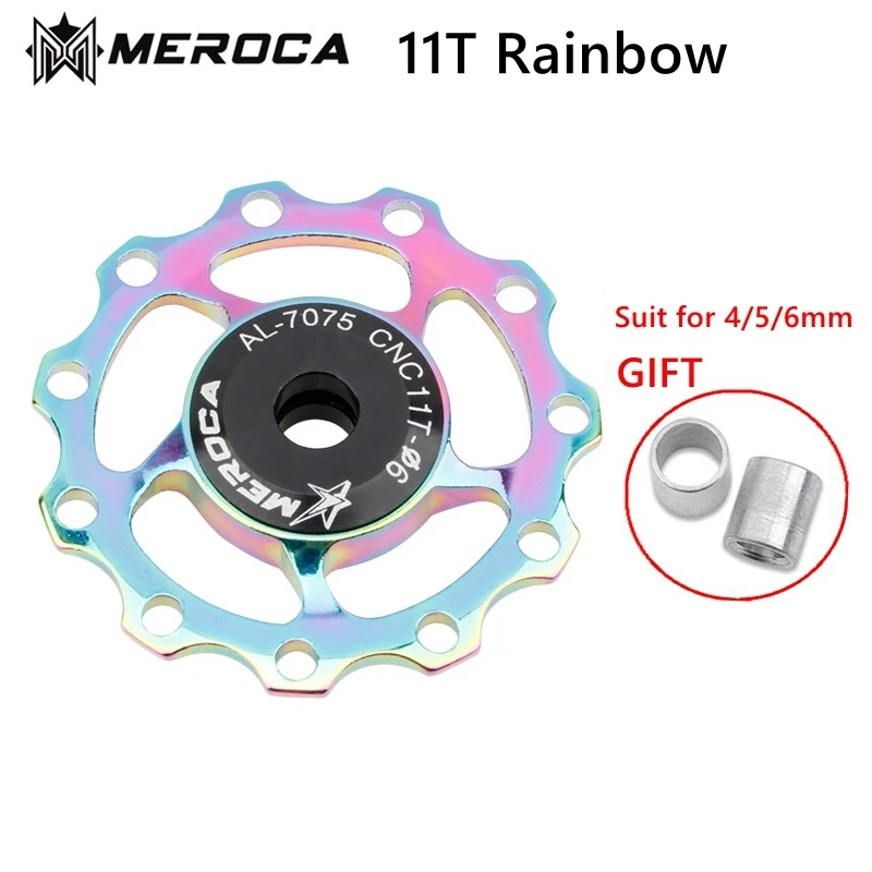 MEROCA 2 stücke MTB Rennrad Schaltwerk Pulley Set Fahrrad Jockey Guide Rad Unterstützung 8-11 Geschwindigkeit 11T 13T für Shimano Sram – Detail 7