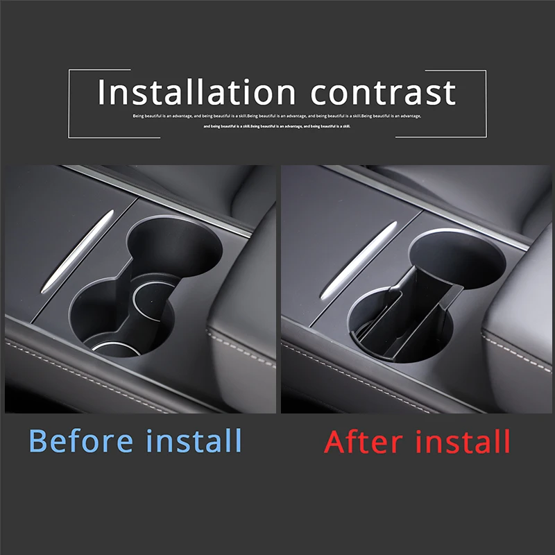 مركز وحدة التحكم كأس الماء حامل إدراج فتحة زلة الحد كليب هاتف محمول Hoder إدراج ل تسلا نموذج 3 2017-2022 اكسسوارات السيارات