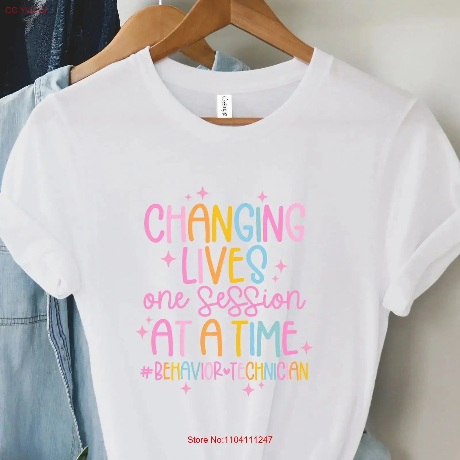 T-shirt « Changeant des vies, une séance à la fois » pour conseiller, analyseur de comportement, thérapeute, technicien de comportement, SLP, OT, style vintage délavé