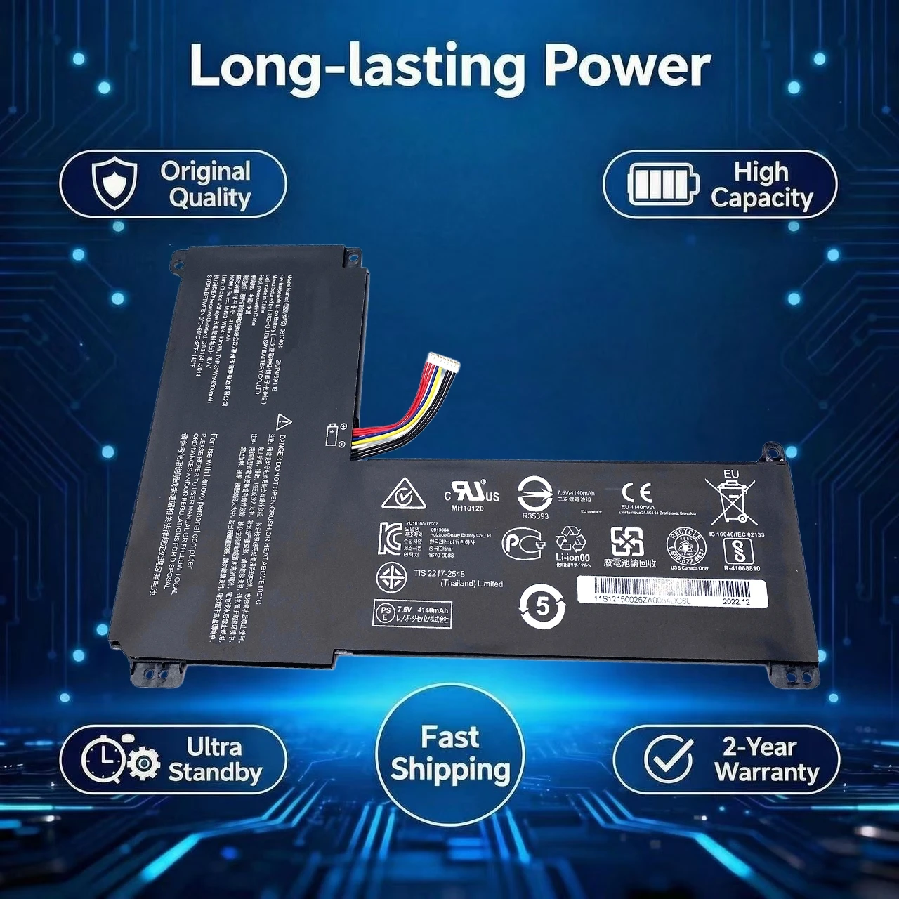 Original 0813004 4140Mah Laptop Battery For Lenovo IdeaPad 110s-11IBR S130-11IGM 120S-14IAP(81A5) 5B10M53638 5B10M53616 NE116BW2