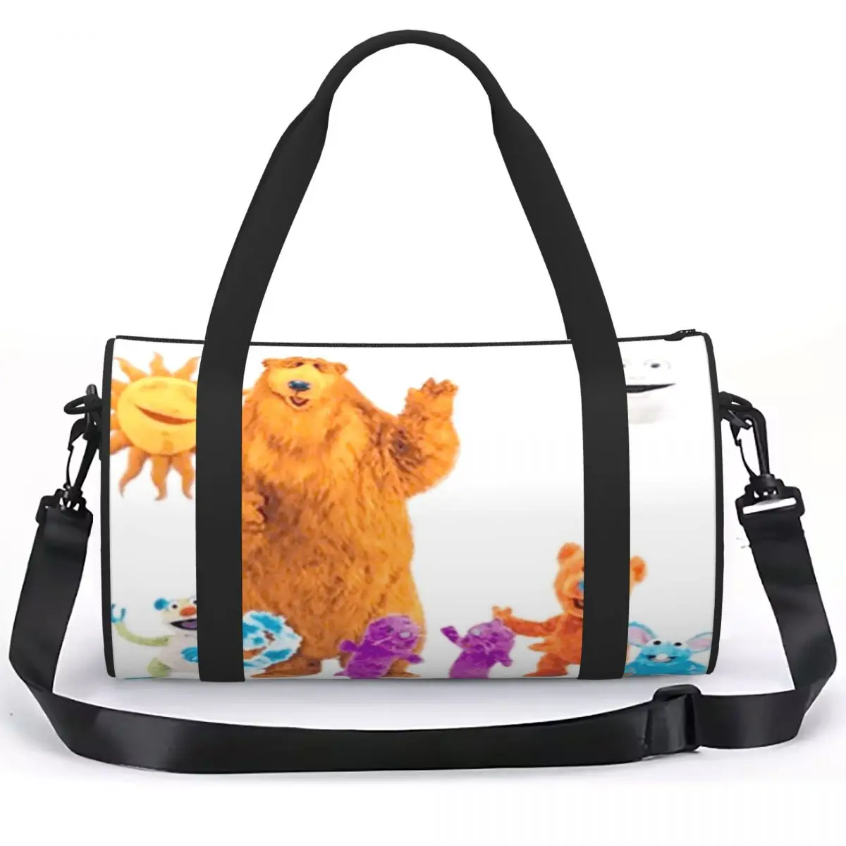 Bear In The Big Blue House 1 Luggage Bag Multi-Functional Duffle Tote Bag Handbags Gym Bags Fitness Bag for Boys Girls