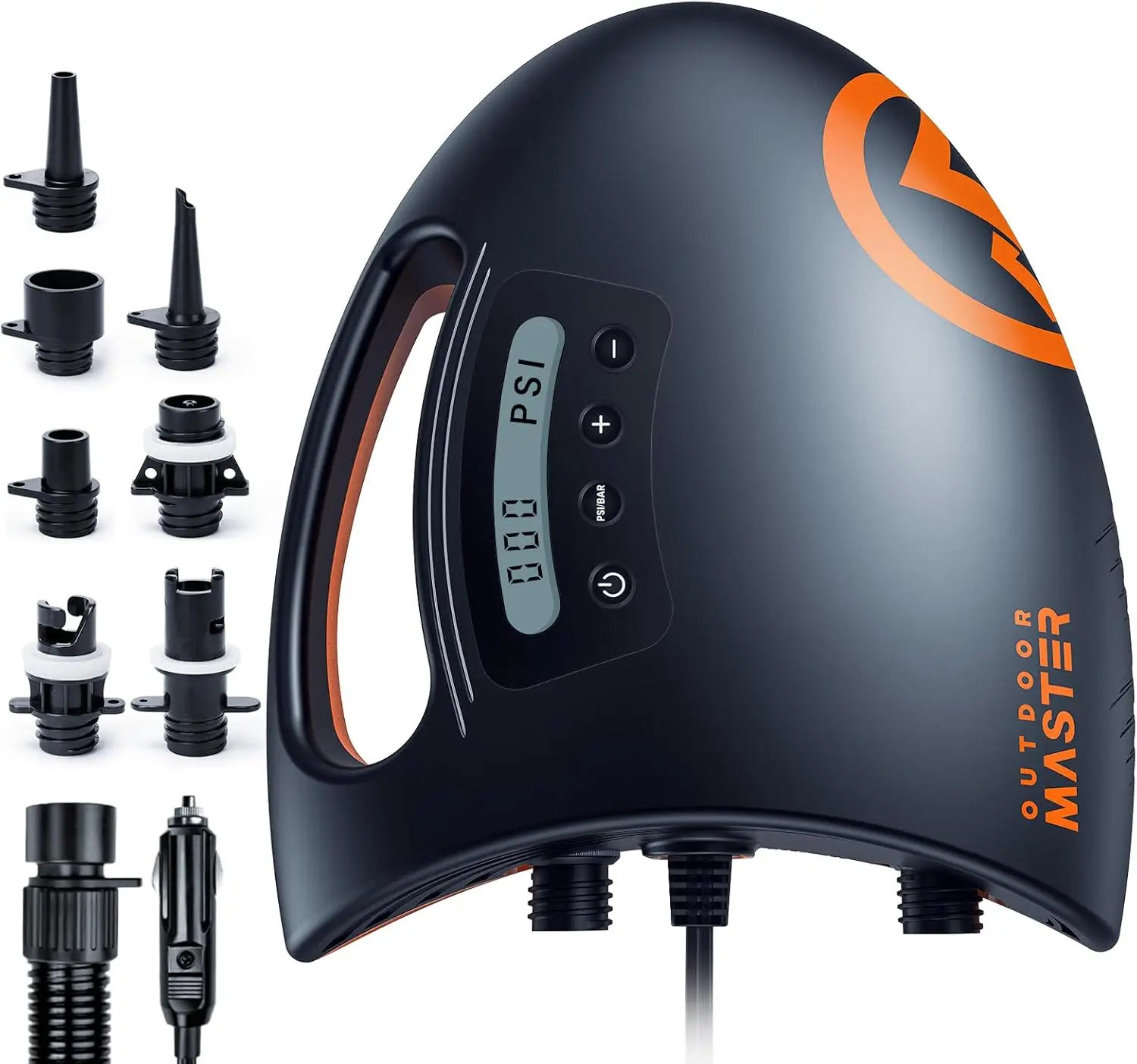 

Воздушный насос высокого давления SUP: двухступенчатое накачивание, автоматическое выключение, дефляция, автомобильный разъем постоянного тока 12 В для надувных досок