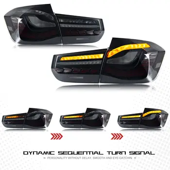 適用於BMW3系列F30 F80 M3轎車(2013-2018)的LED尾燈,帶流水方向燈和GTS動態後燈總成 10 最佳銷售 BMWLED燈 - №5